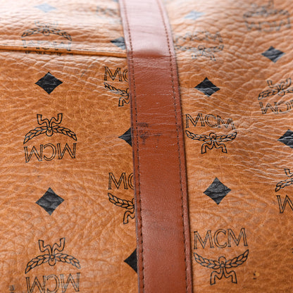 MCM Visetos Boston Weekender Bag Cognac 16 of 22