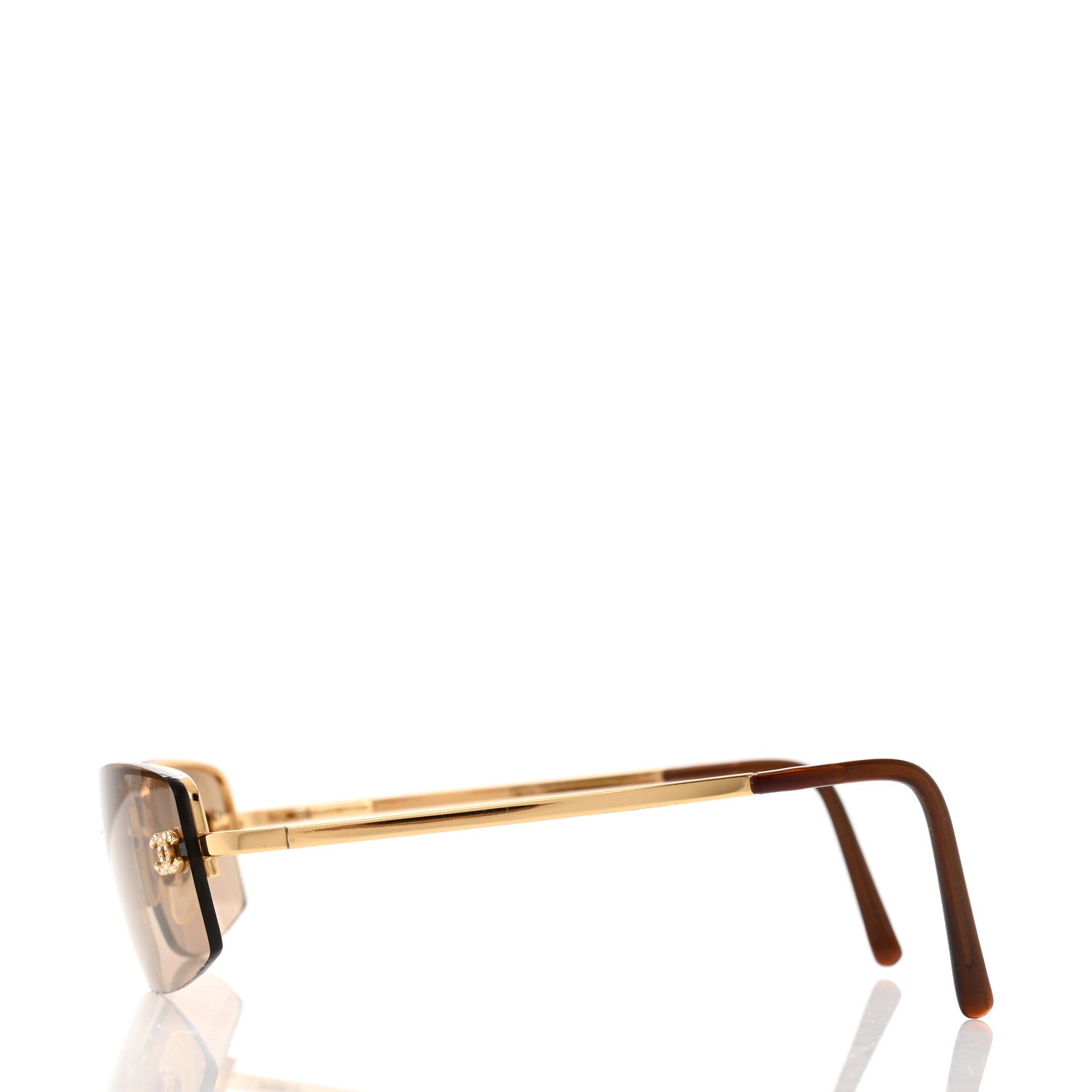 Chanel Crystal CC Logo Sunglasses 4093-B Gold 3 of 7