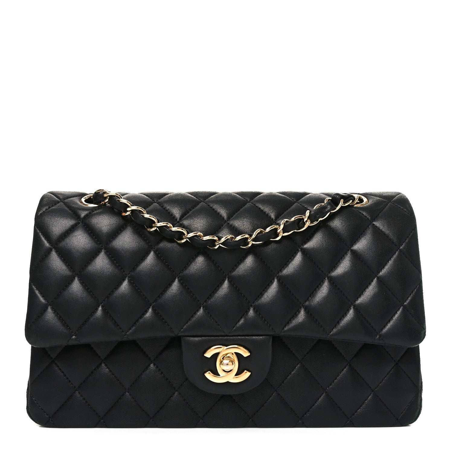 Chanel Lambskin Quilted Medium Double Flap Black 1 of 1