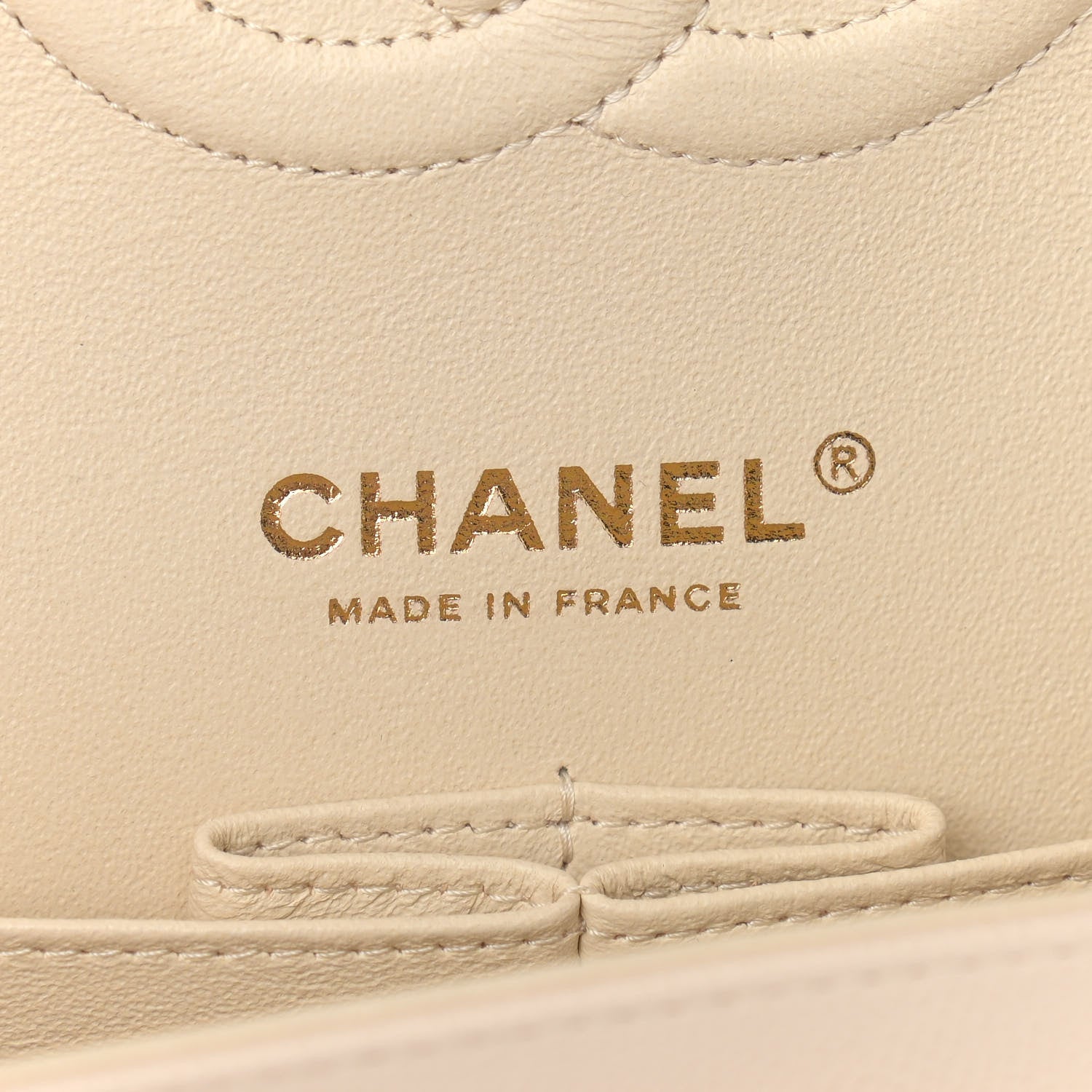Chanel Caviar Quilted Medium Double Flap Light Beige 6 of 9