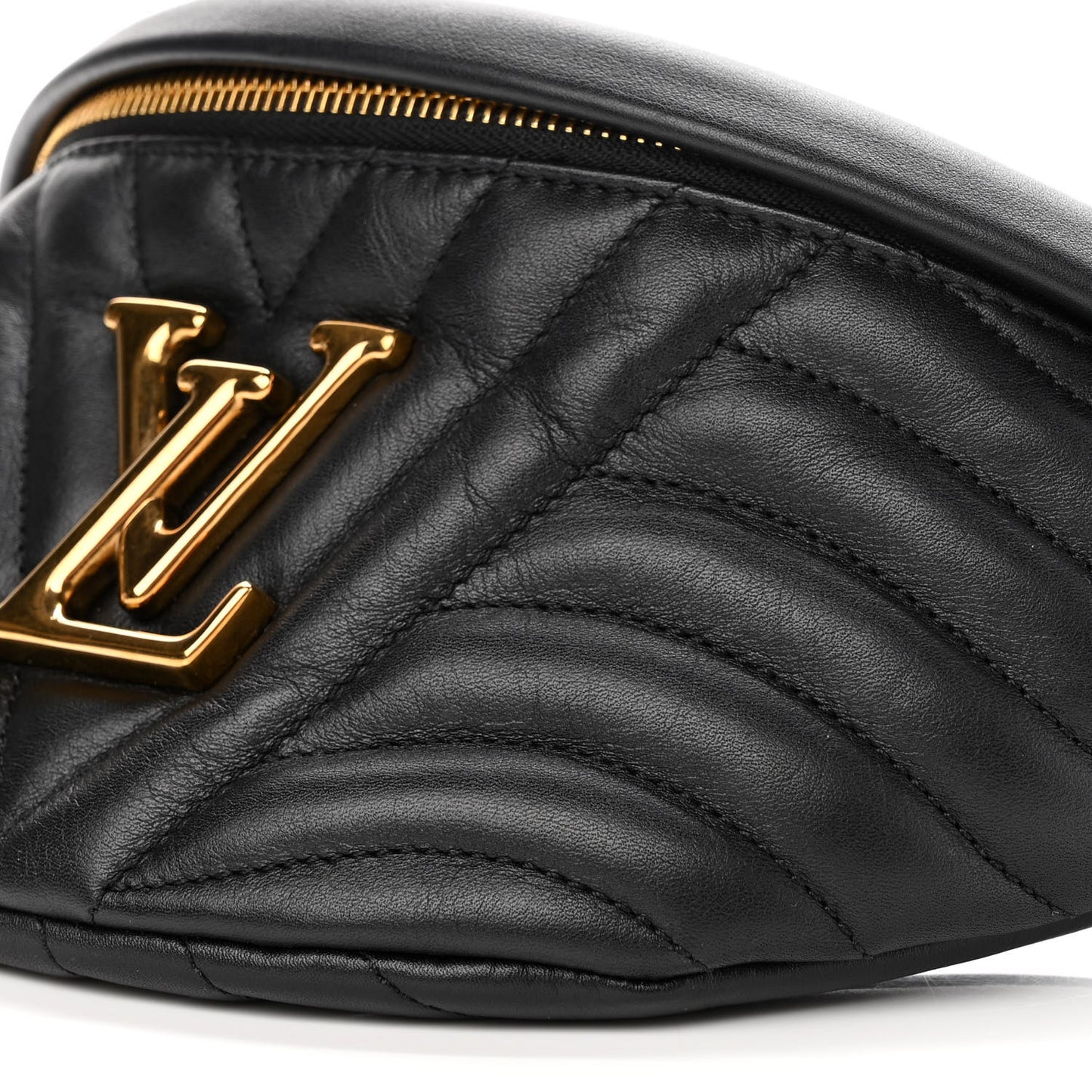 Calfskin Quilted New Wave Bumbag Black