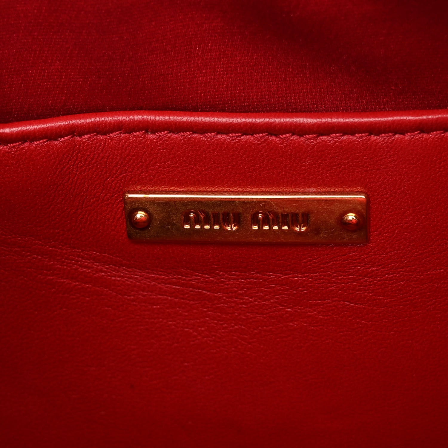 Miu Miu Nappa Matelasse Camera Bag Rosso 6 of 9
