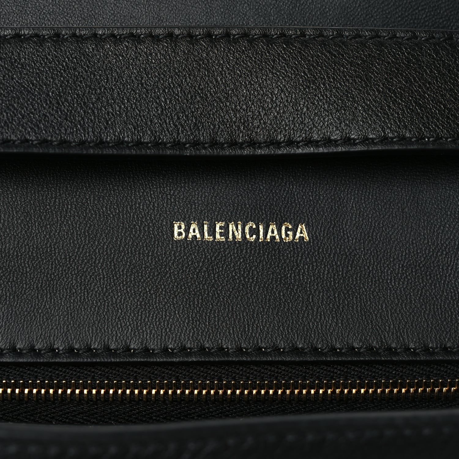 Balenciaga Semi Shiny Smooth Calfskin Small Downtown Shoulder Bag Black 5 of 10