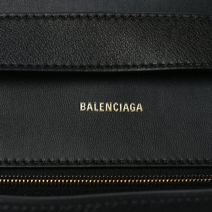 Balenciaga Semi Shiny Smooth Calfskin Small Downtown Shoulder Bag Black 5 of 10