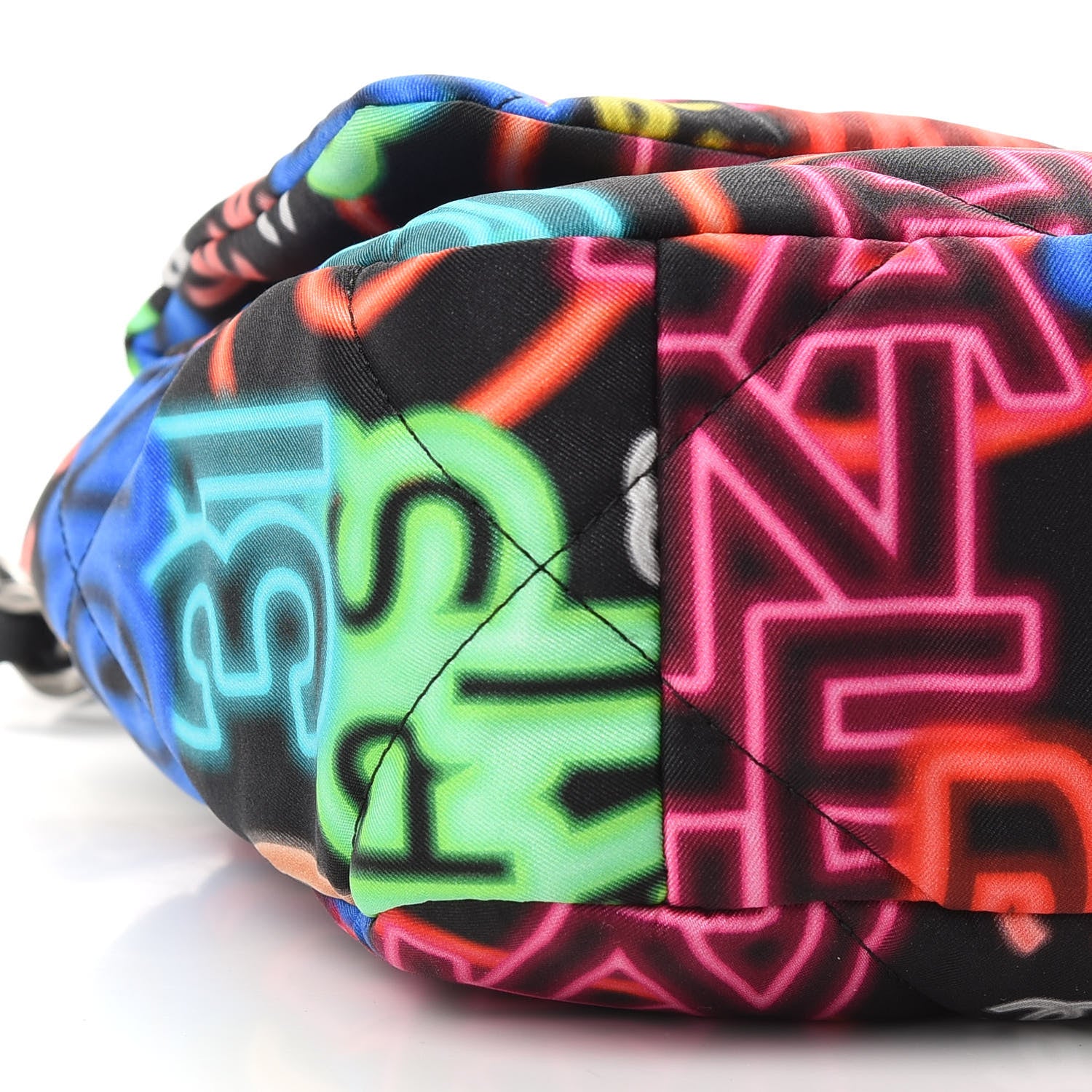 Chanel Fabric Printed Medium Chanel 19 Flap Black Multicolor 7 of 8