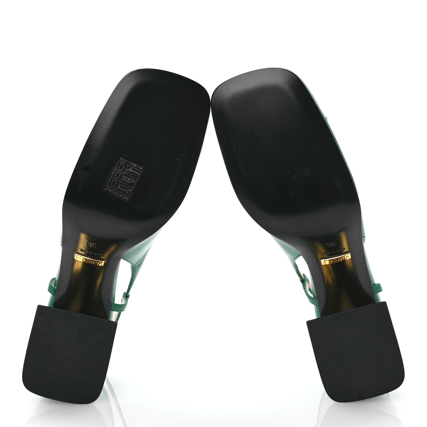 Malaga Kid Horsebit 75mm Slingback Pumps 36 New Shamarock