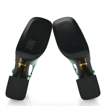 Gucci Malaga Kid Horsebit 75mm Slingback Pumps 36 New Shamarock 5 of 9