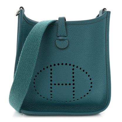 Hermes Taurillon Clemence Evelyne TPM Vert Bosphore 1 of 12