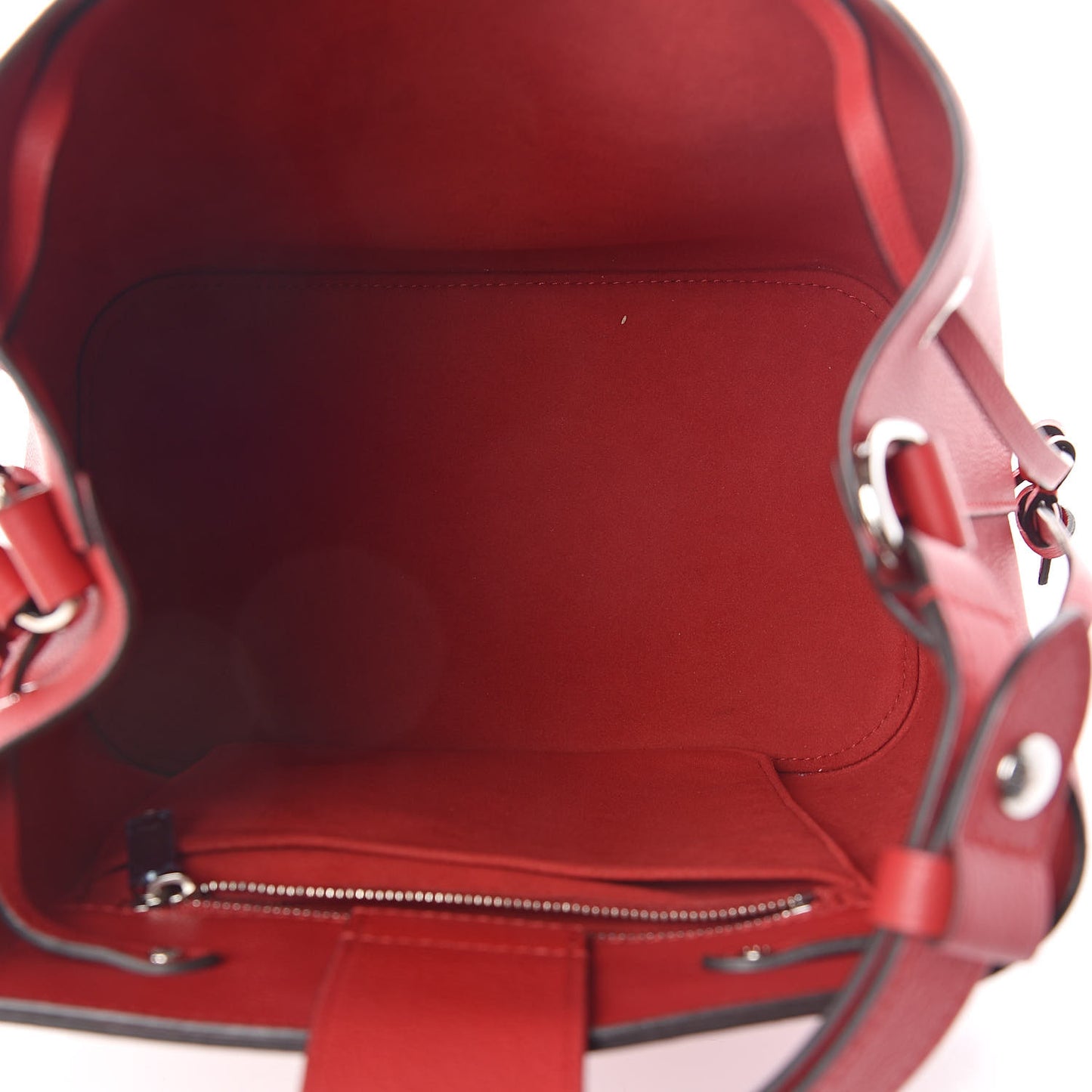 Calfskin Lockme Bucket Rubis