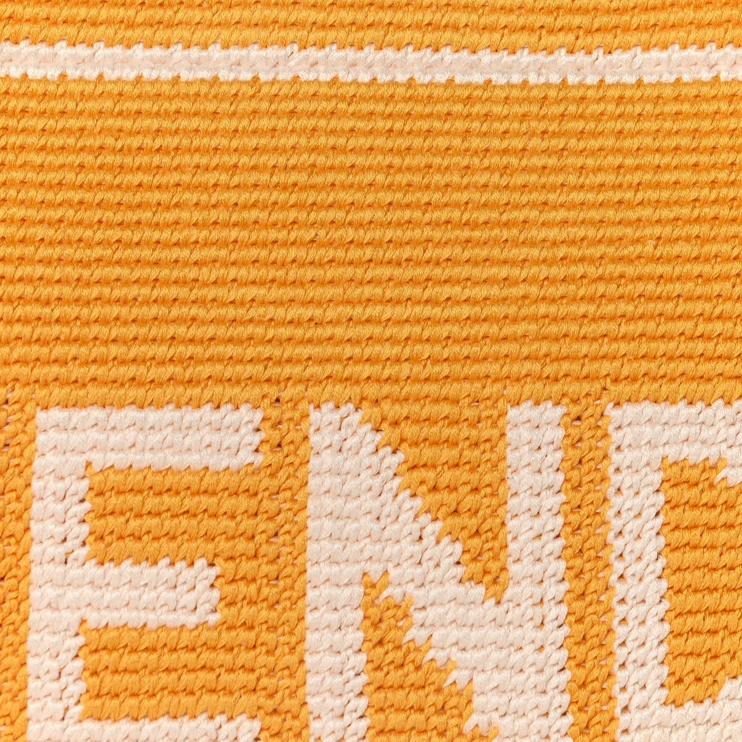 Fendi Crochet Vitello King Logo Plexiglass Medium  Sunshine Shopper Tote Mimosa Panna 6 of 8