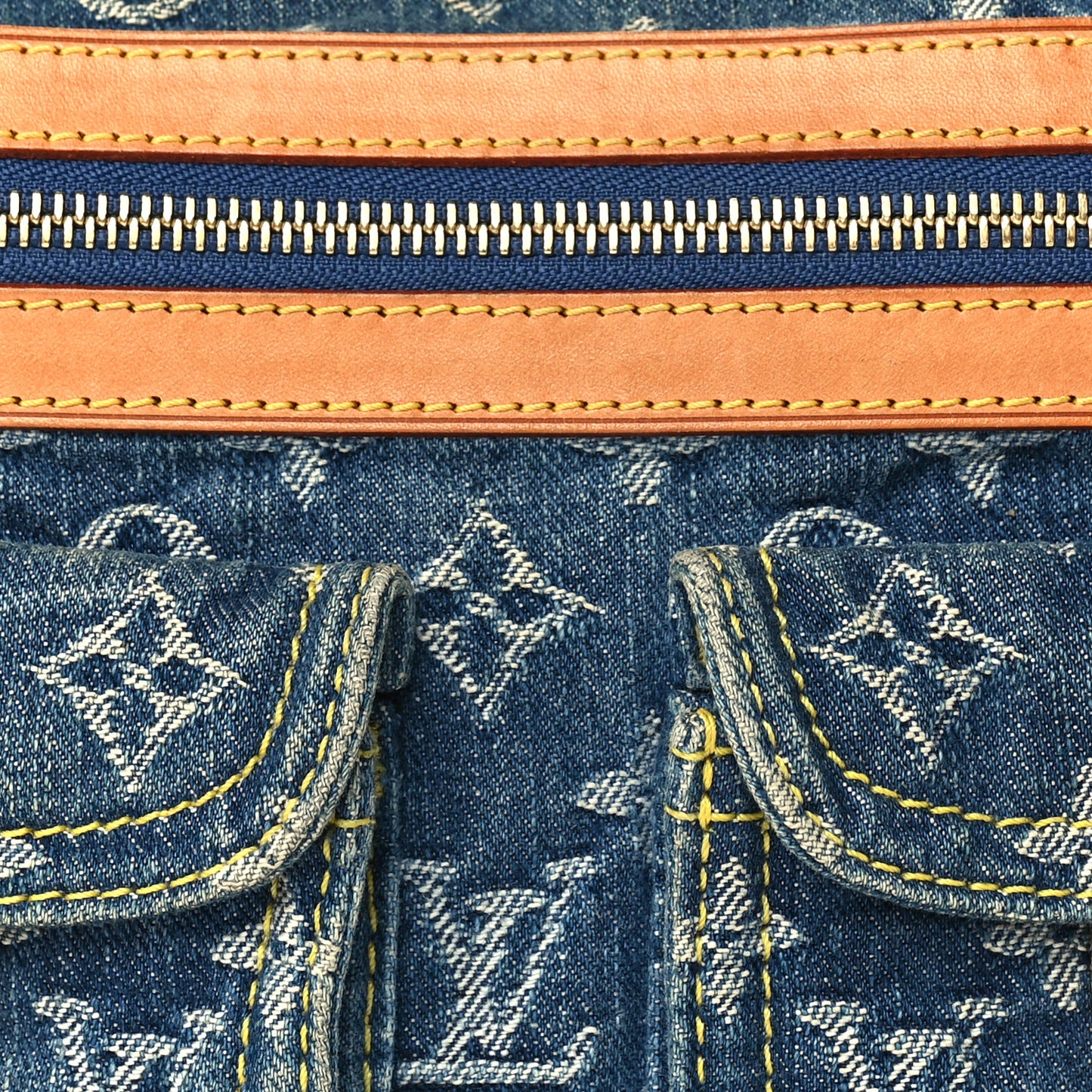 Monogram Denim Baggy PM  Blue