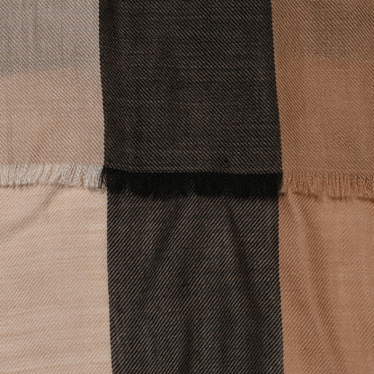 Burberry Cashmere Mega Check Fringe Scarf Camel 6 of 8