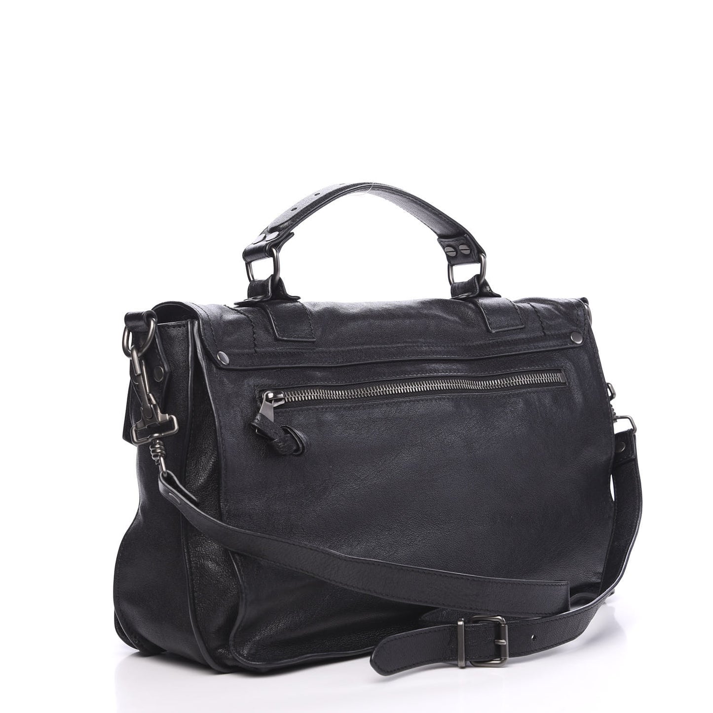 Lambskin Medium PS1 Satchel Black