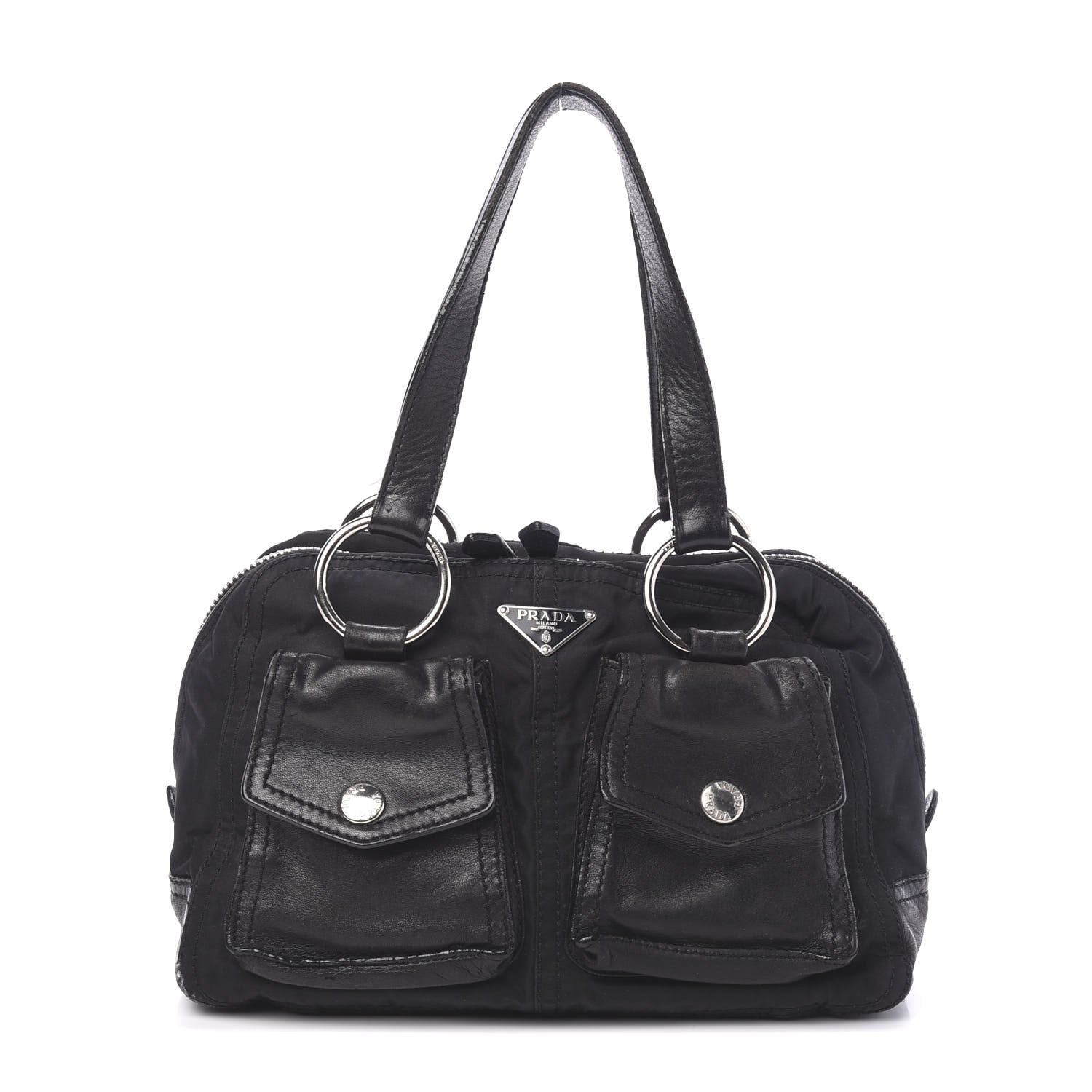 Prada Nappa Tessuto Nylon Shoulder Bag Black 1 of 11