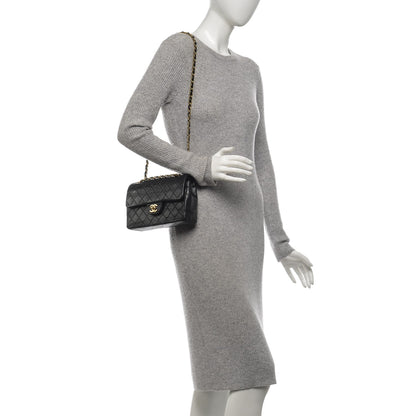 Chanel Lambskin Quilted Small Double Flap Black 2 of 9