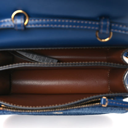 Versace Denim La Medusa Chain Shoulder Bag Navy Blue 5 of 7