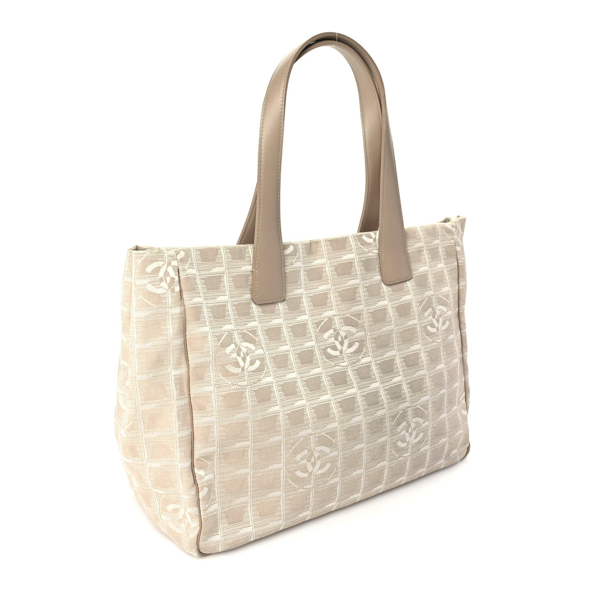 Nylon Medium Travel Tote Beige
