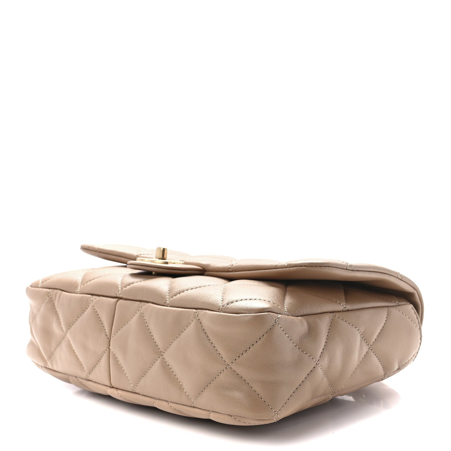 Chanel Lambskin Quilted Large CC Funky Town Flap Beige 9 of 12