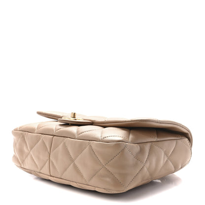 Chanel Lambskin Quilted Large CC Funky Town Flap Beige 9 of 12