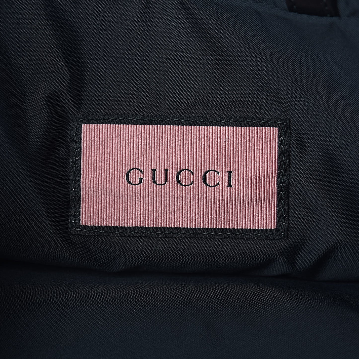 Calfskin Small GucciGhost Drawstring Backpack Black