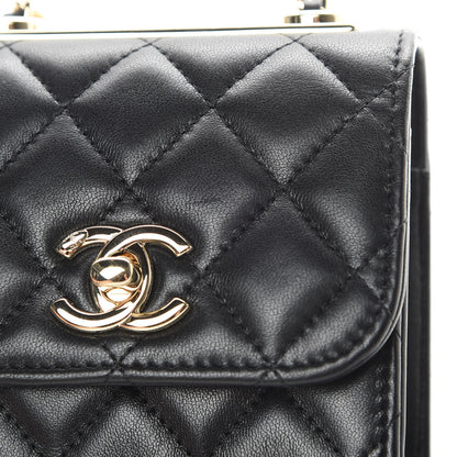 Chanel Lambskin Quilted Mini Trendy CC Chain Wallet Black 13 of 15