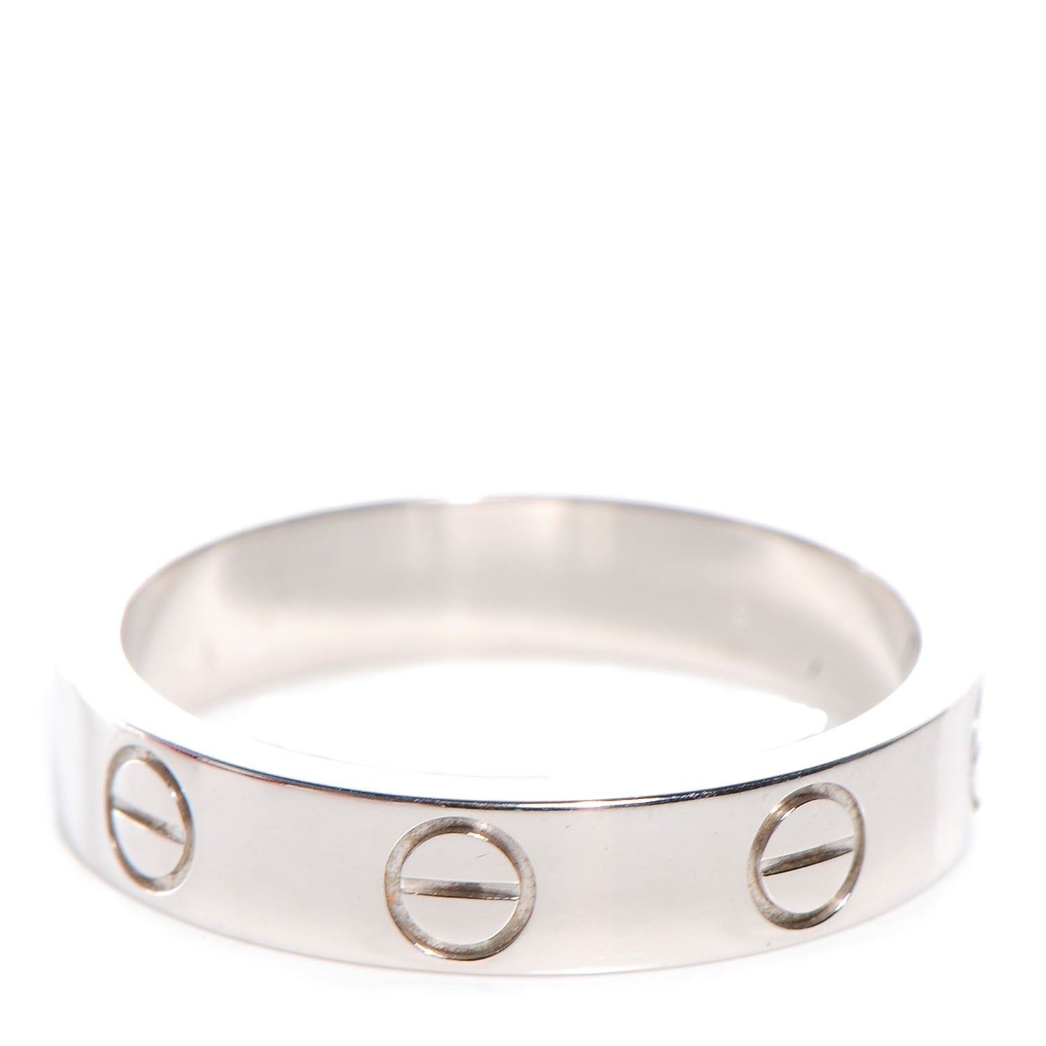 Cartier 18K White Gold 3.5mm LOVE Wedding Band Ring 49 4.75 1 of 3