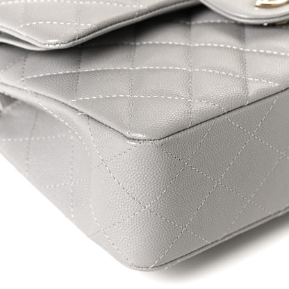 Chanel Caviar Quilted Small Double Flap Grey 9 of 10