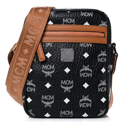 MCM Visetos Camera Crossbody Bag Black Cognac 1 of 17
