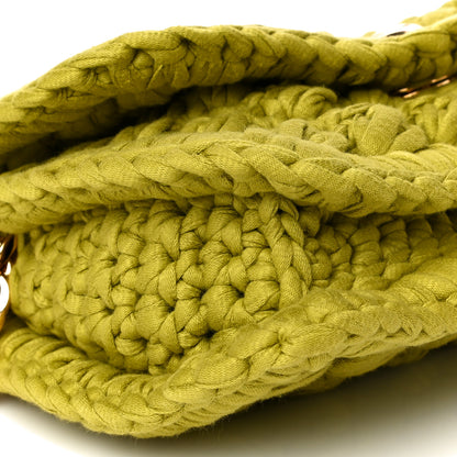 Bottega Veneta Jersey Crochet Shoulder Bag Kiwi 8 of 9