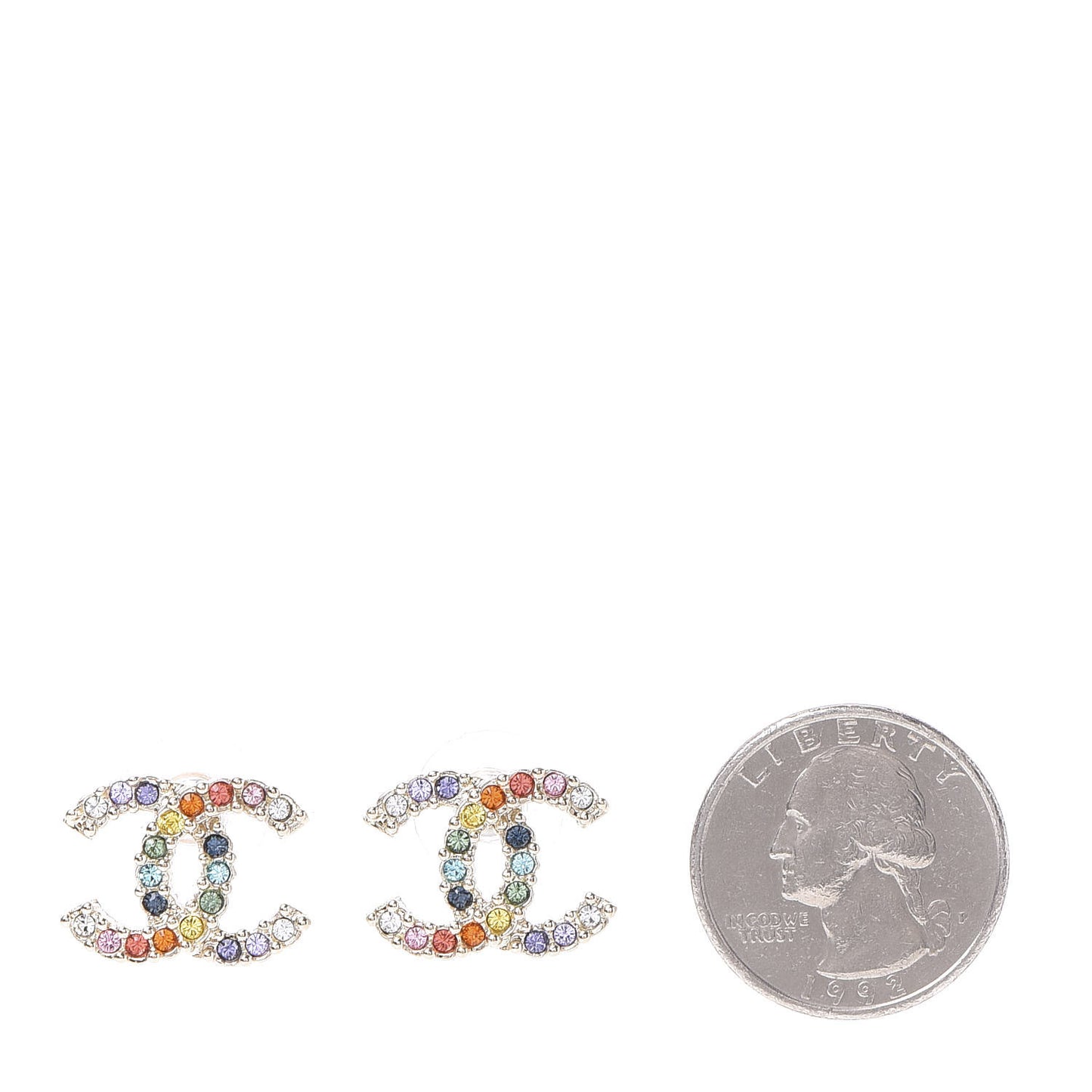 Crystal Over The Rainbow CC Earrings Gold Multicolor