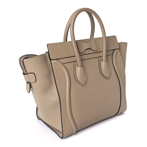 Drummed Calfskin Mini Luggage Dune