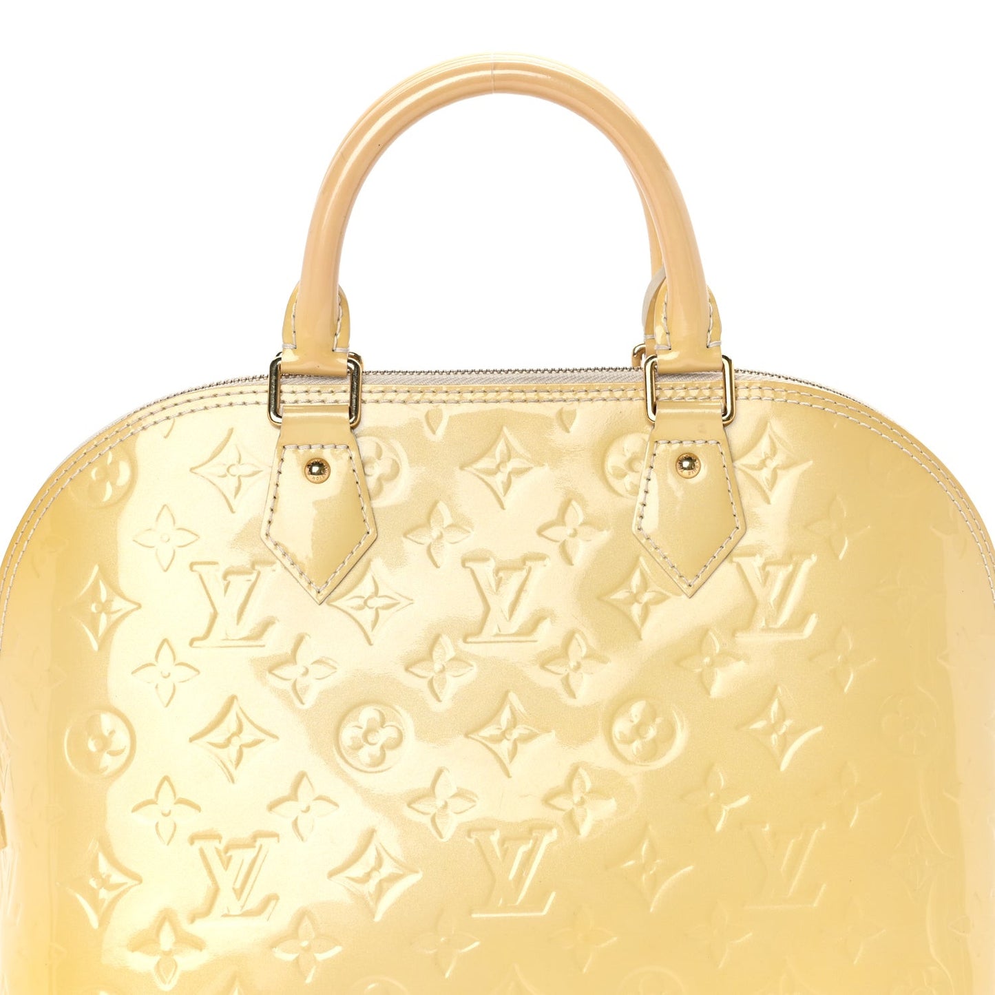 LOUIS VUITTON Vernis Alma MM Yellow Yellow