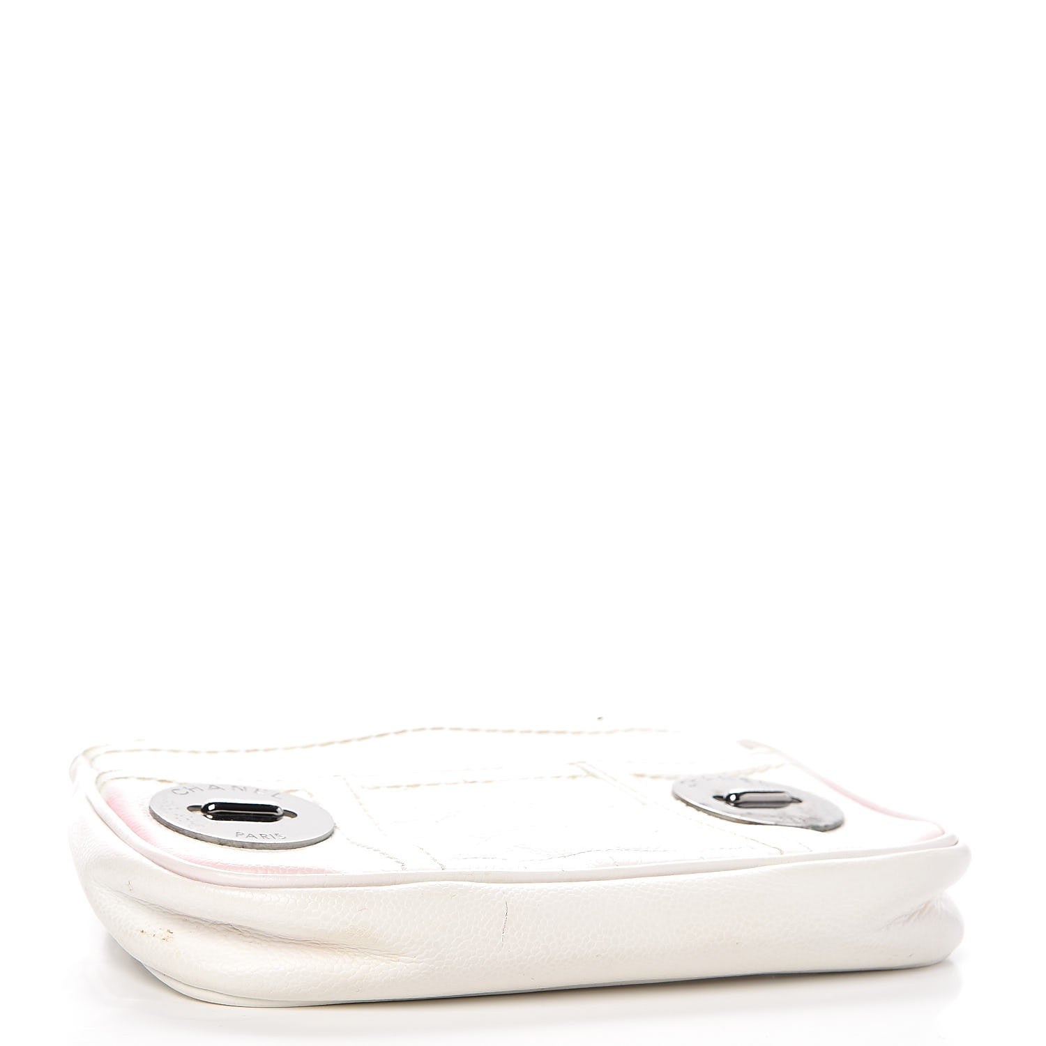 Chanel Caviar Square Quilted Shoulder Bag White 4 of 12