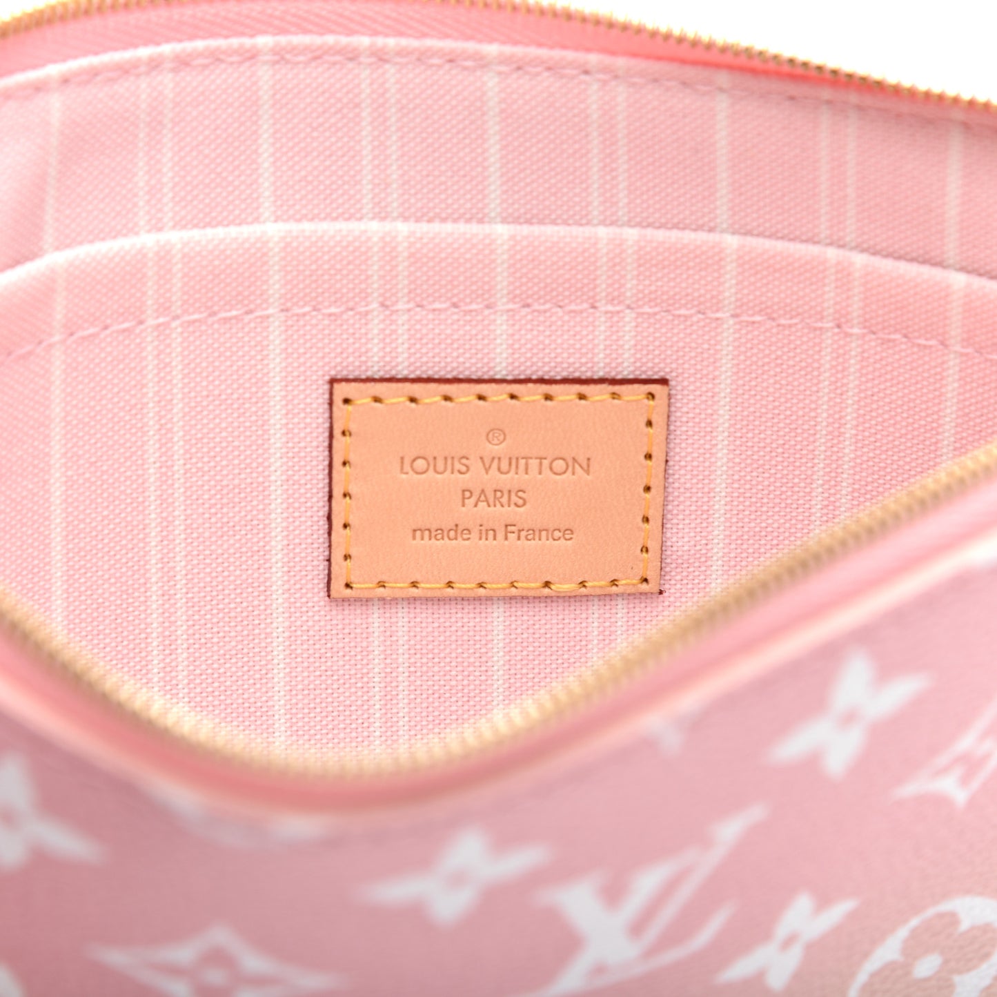 Monogram By The Pool Neverfull MM Pochette Light Pink