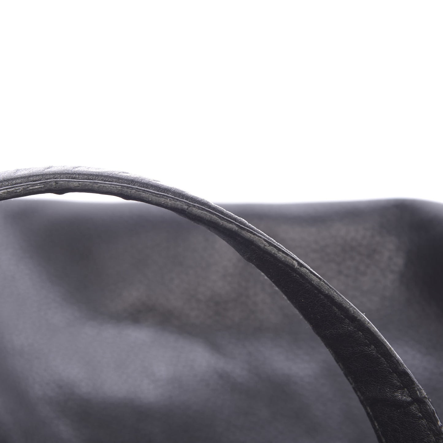 Pebbled Calfskin Large Soho Top Handle Bag Black