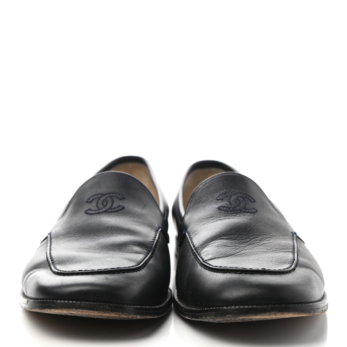 Lambskin CC Loafers 39.5 Navy