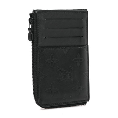 Louis Vuitton Calfskin Monogram Shadow Hybrid Wallet Black 3 of 6