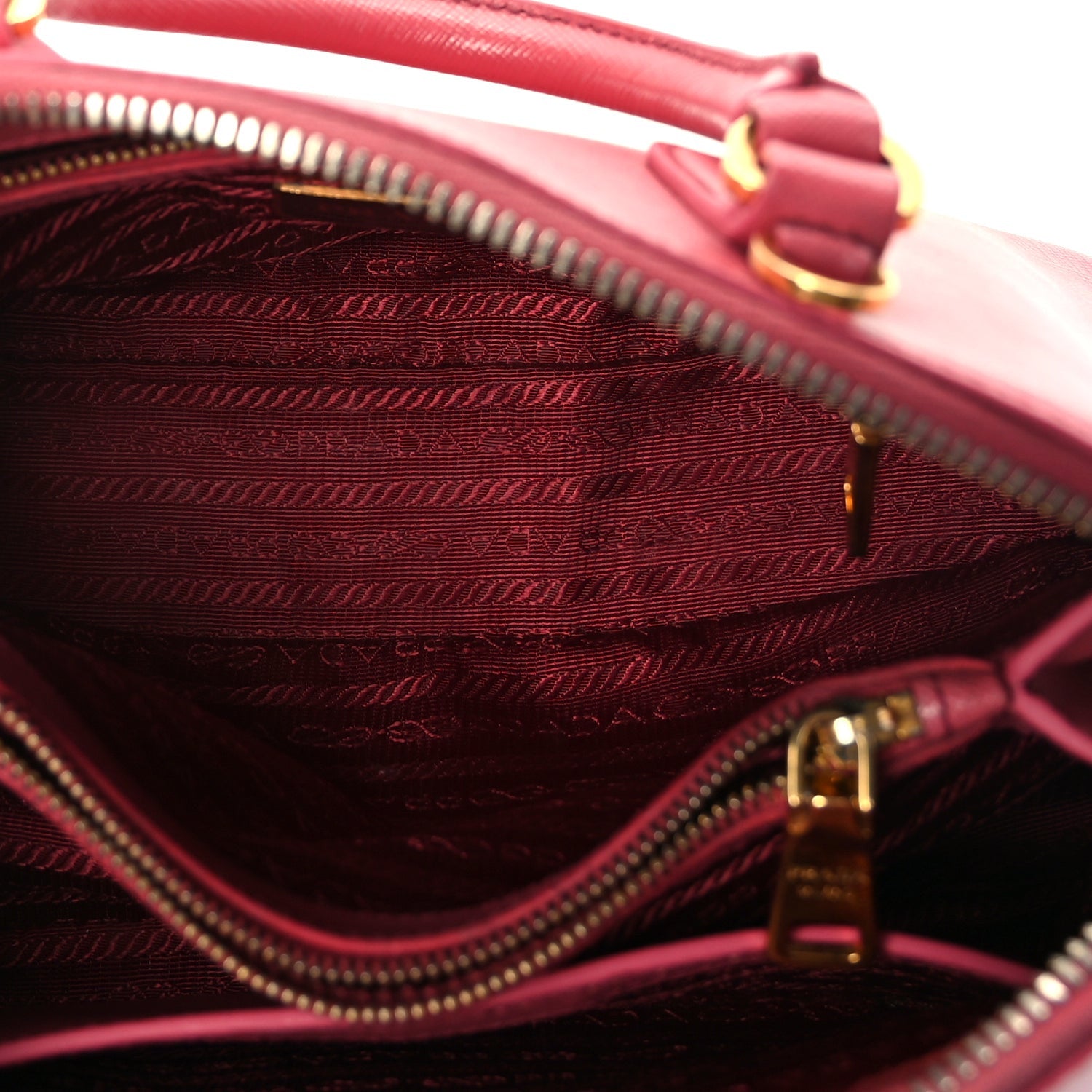 Prada Saffiano Vernice Small Promenade Tote  Peonia 4 of 8