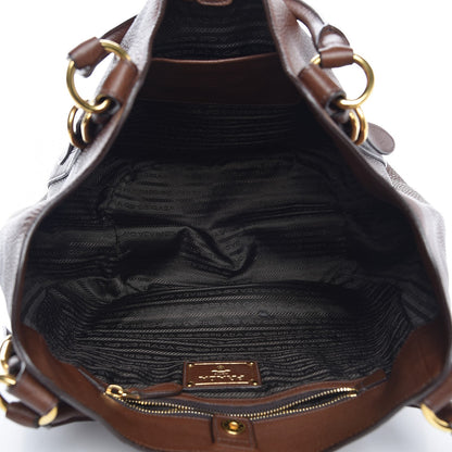 Prada Vitello Daino Tote Palissandro 5 of 9