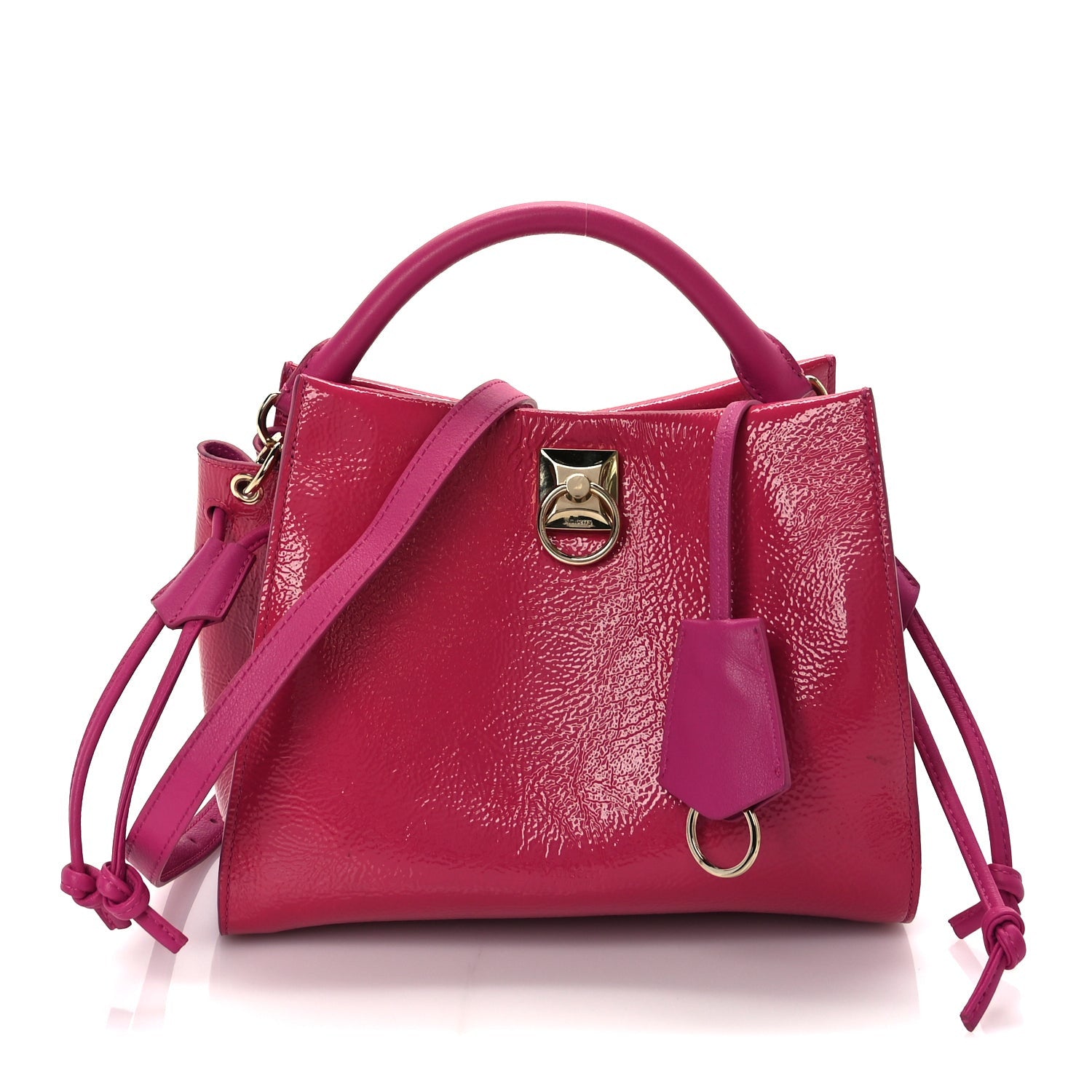 Mulberry Spongy Patent Calfskin Small Iris Tote  Pink 1 of 8