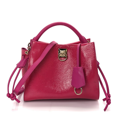 Mulberry Spongy Patent Calfskin Small Iris Tote  Pink 1 of 8