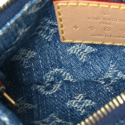 Louis Vuitton Monogram Denim Key Pouch Denim Blue 6 of 7