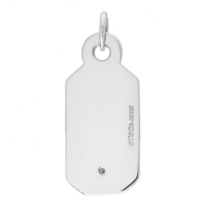 Tiffany Sterling Silver Diamond Price Tag Charm 2 of 3