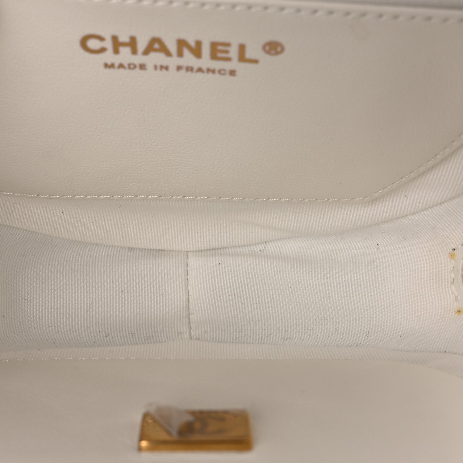 Chanel Lambskin Quilted CC In Love Heart Bag  White 5 of 9