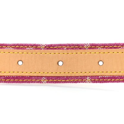 Louis Vuitton Denim Monogram Belt 80 32 Fuchsia 3 of 9