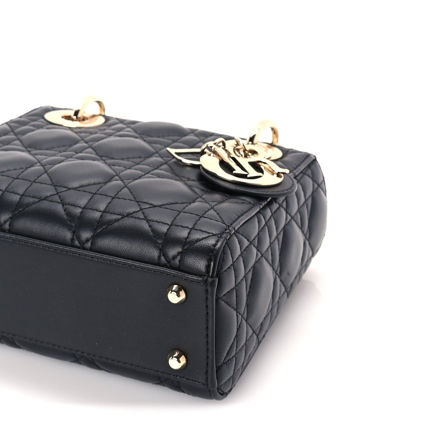Lambskin Cannage Mini Lady Dior Black