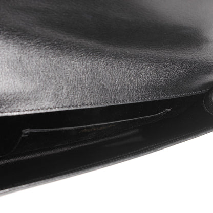 Saint Laurent Calfskin Monogram Large Belle De Jour Clutch Black 5 of 7