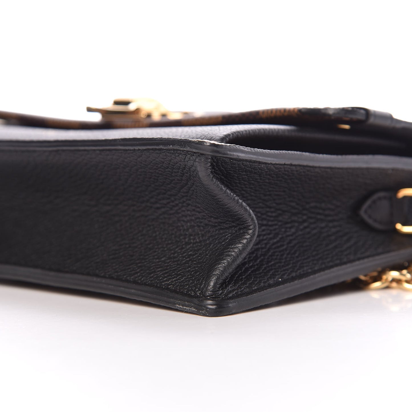 Damier Ebene Vavin Chain Wallet Black