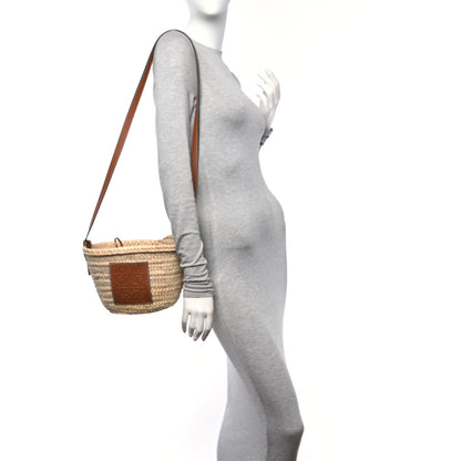 Loewe Raffia Drawstring Basket Tote Bag Natural Tan 2 of 9