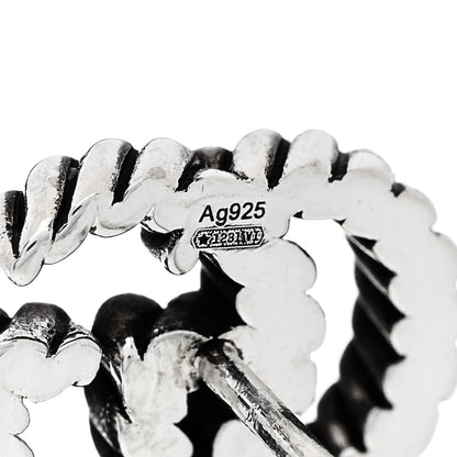 Gucci Sterling Silver Torchon Double G Earrings 4 of 6